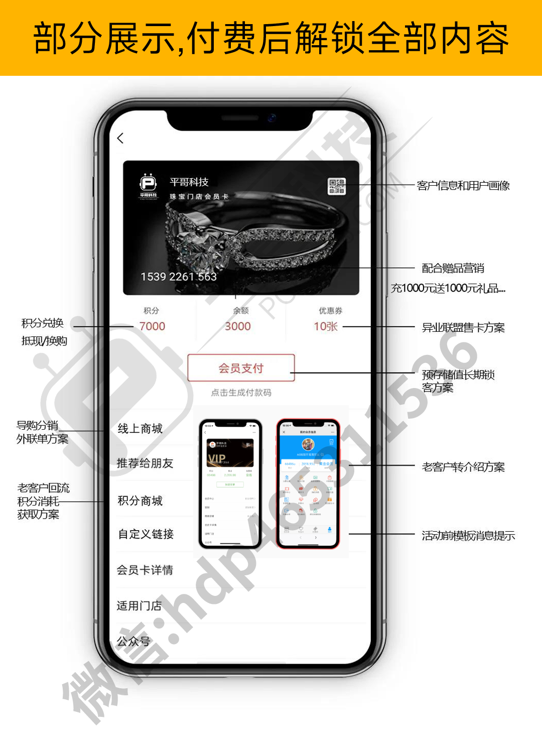 会员系统管理方案-✒️珠宝方案资料-平哥科技珠宝商学院